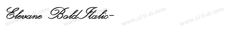 Elevane BoldItalic字体转换 Elevane BoldItalic字体转换